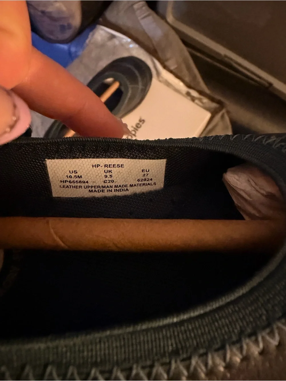 Hush Puppies Navy Leather Mary Jane with Contrast Stitching